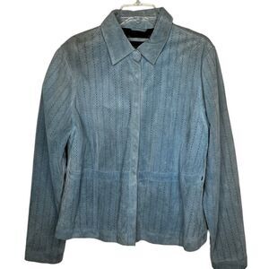 Saguaro Blue Suede Shirt‎ Jacket